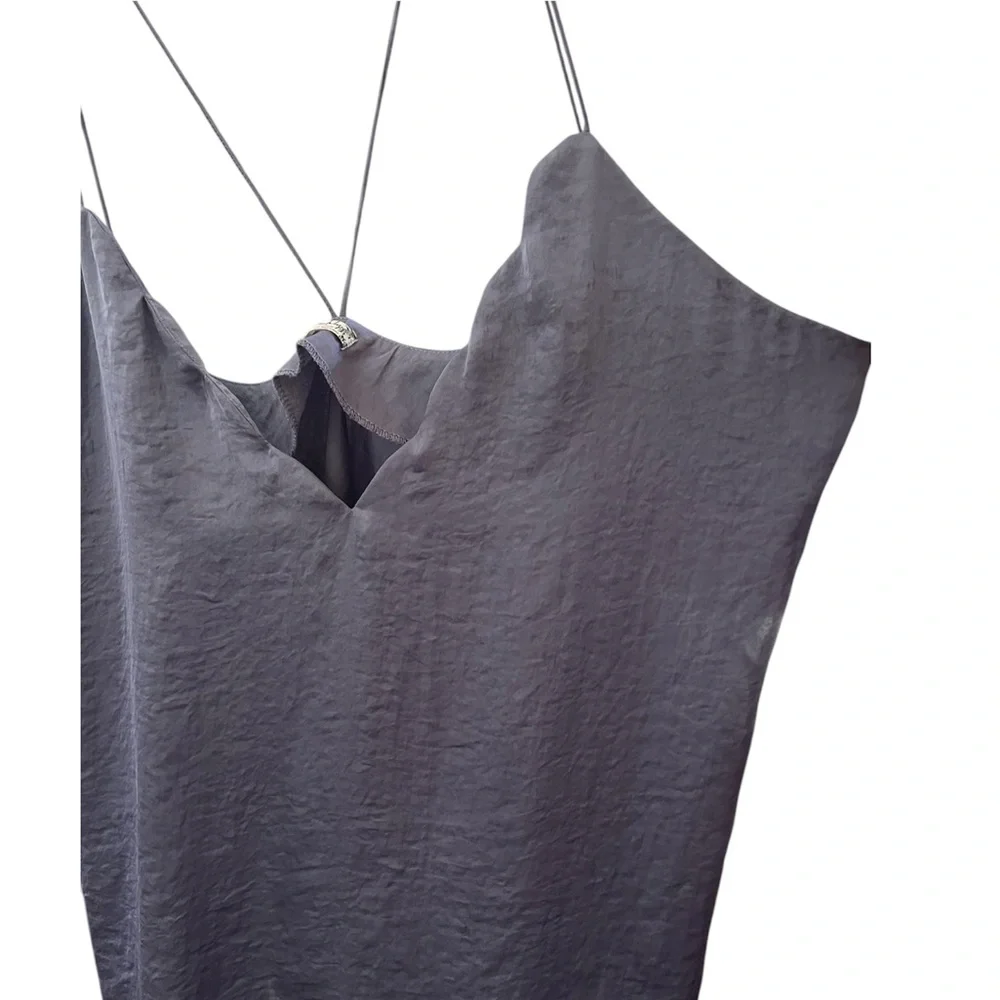 Free People Gray/Blue Scalloped Edge Tank Top - Picture 4 of 4
